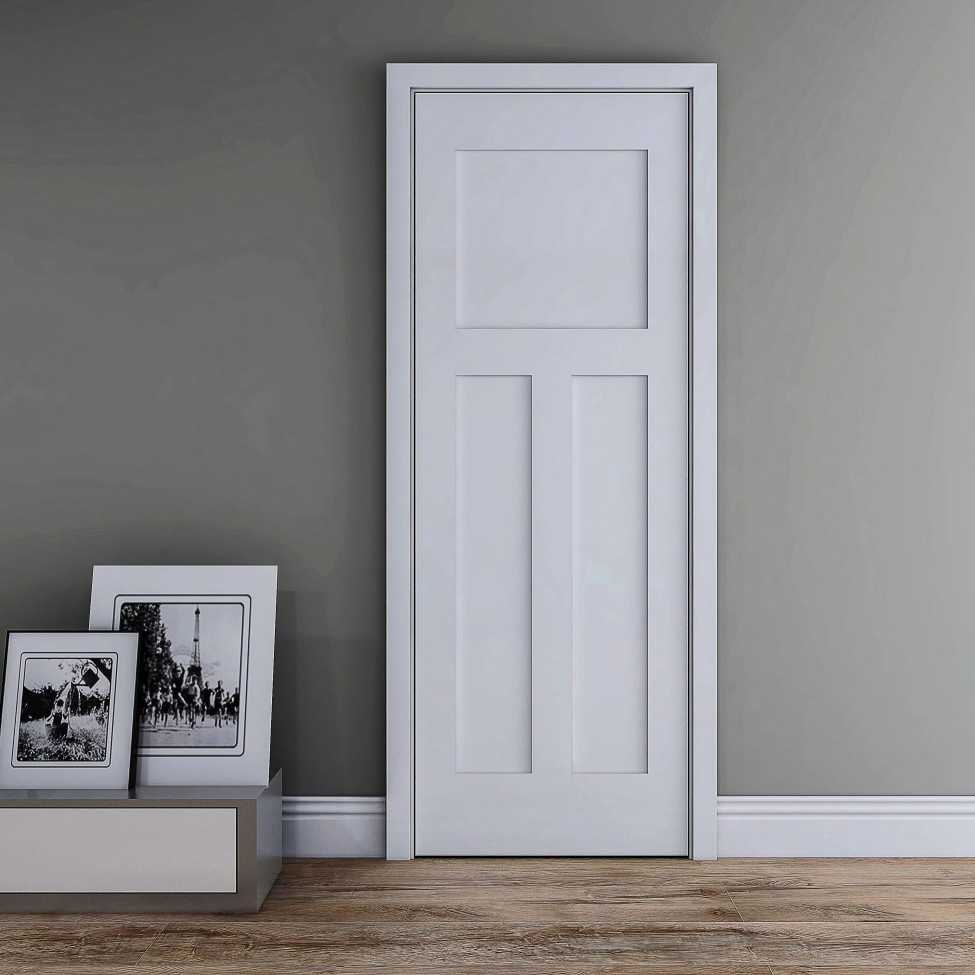 High-Quality MDF Door Skin PVC/Paint Finishing Flush Solid Wood Core Acoustic Soundproof Wooden Door for Home Renovation