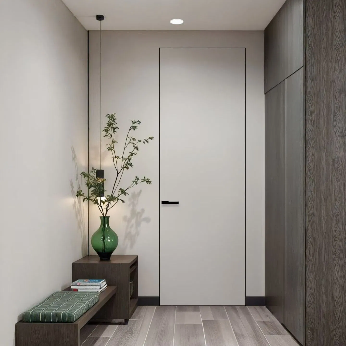 Interior Invisible Door Wooden Frameless Consealed Hidden Wooden Secret Doors for House