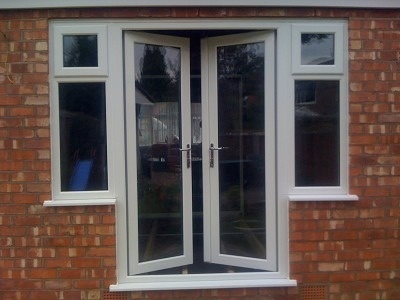 Conch UPVC Casement Door Custom Size Double Glazing for Residential Entrance