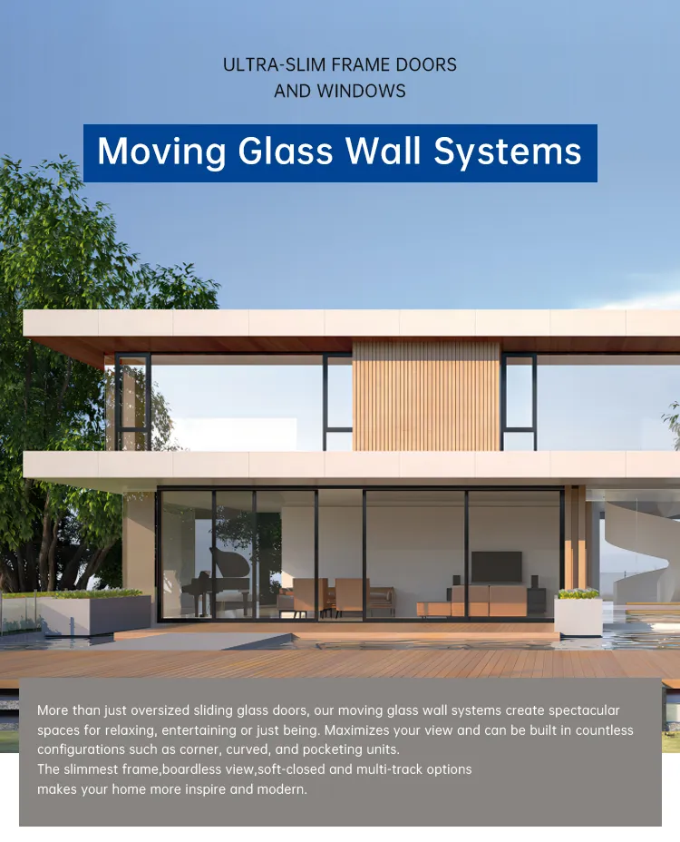 Aluminium Slim Frame Alloy Sliding Door