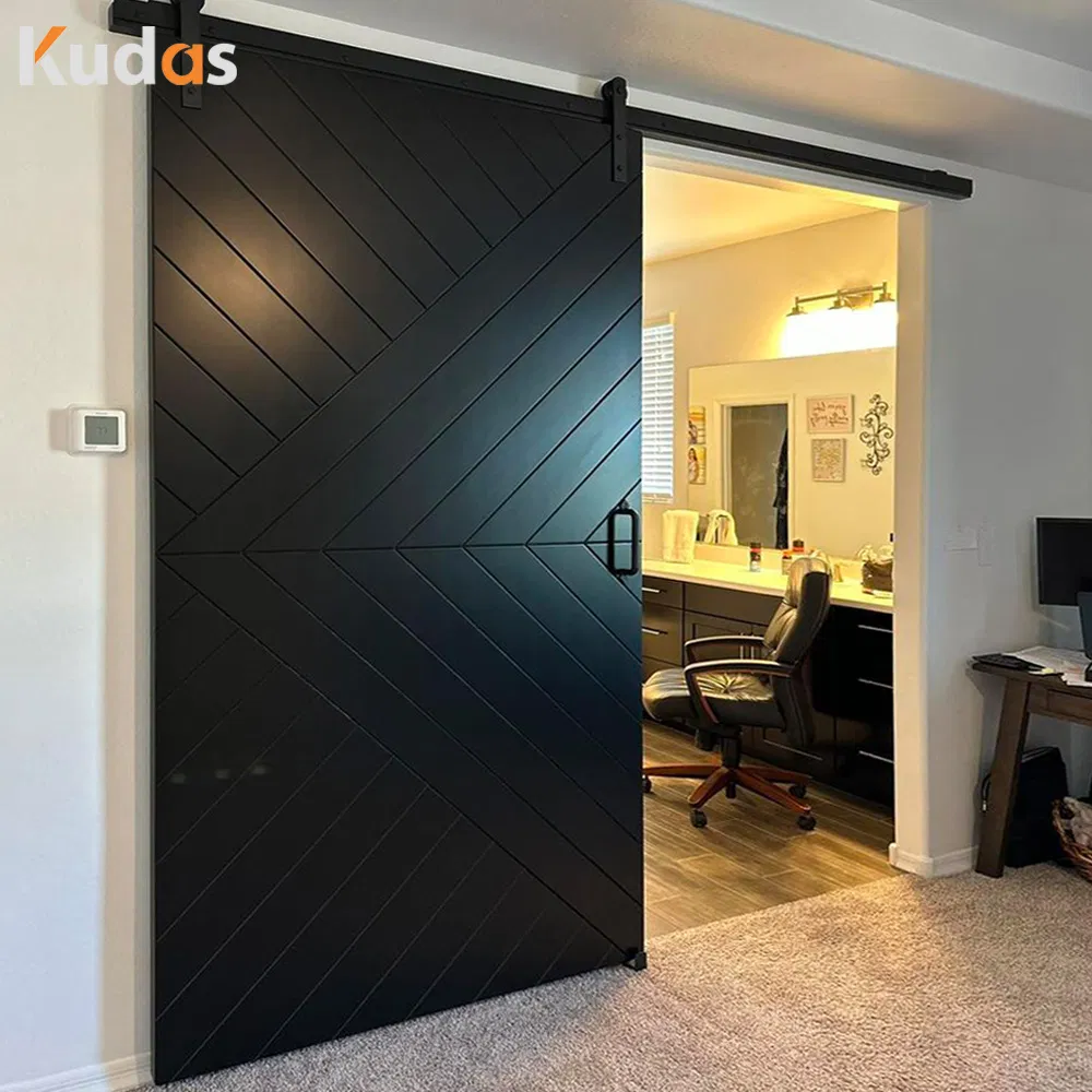 Kudas Villa Interior Sliding Mirror Black Door Design Sliding Barn Door Hardware