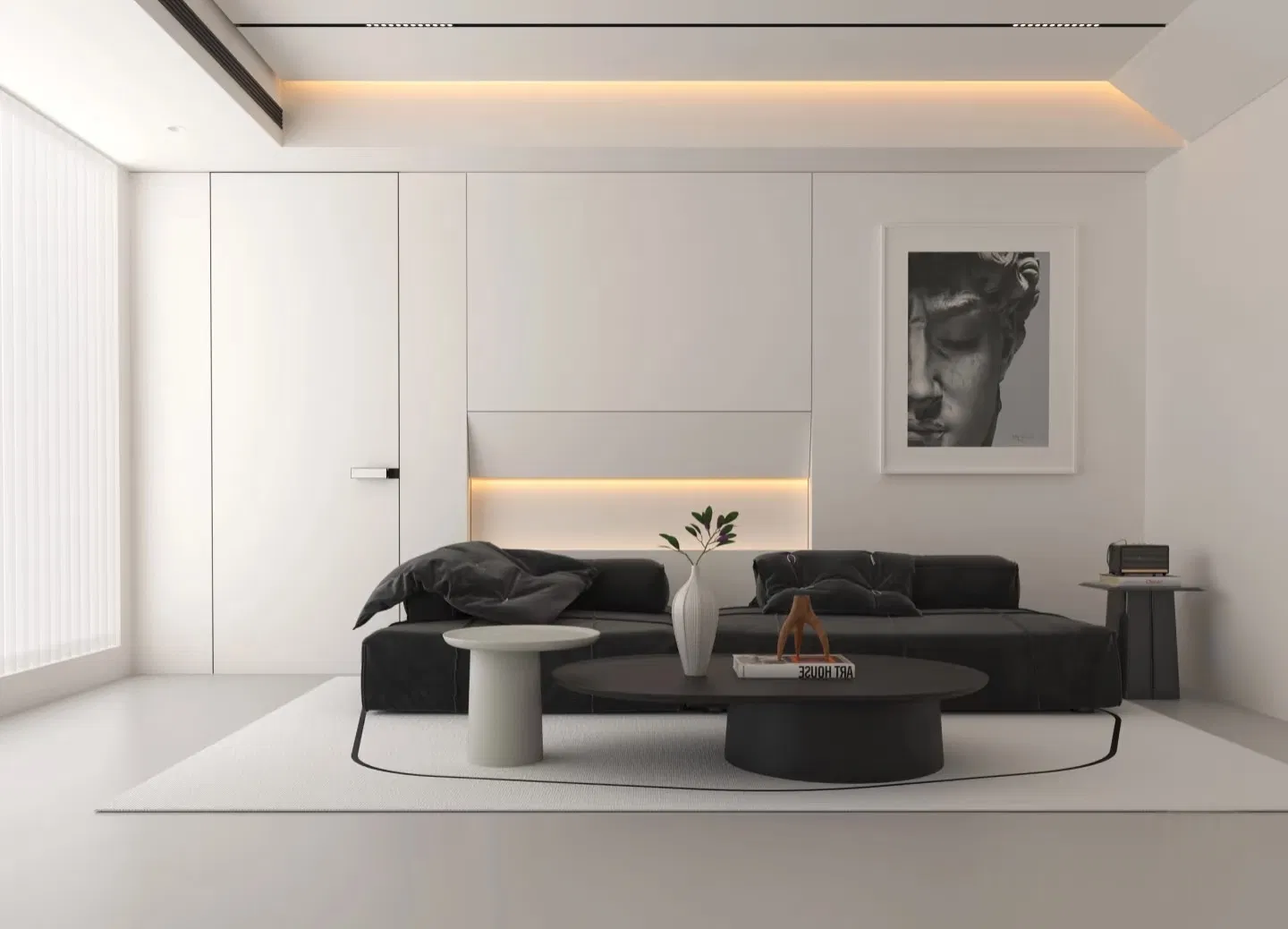 Interior Invisible Door Wooden Frameless Consealed Hidden Wooden Secret Doors for House