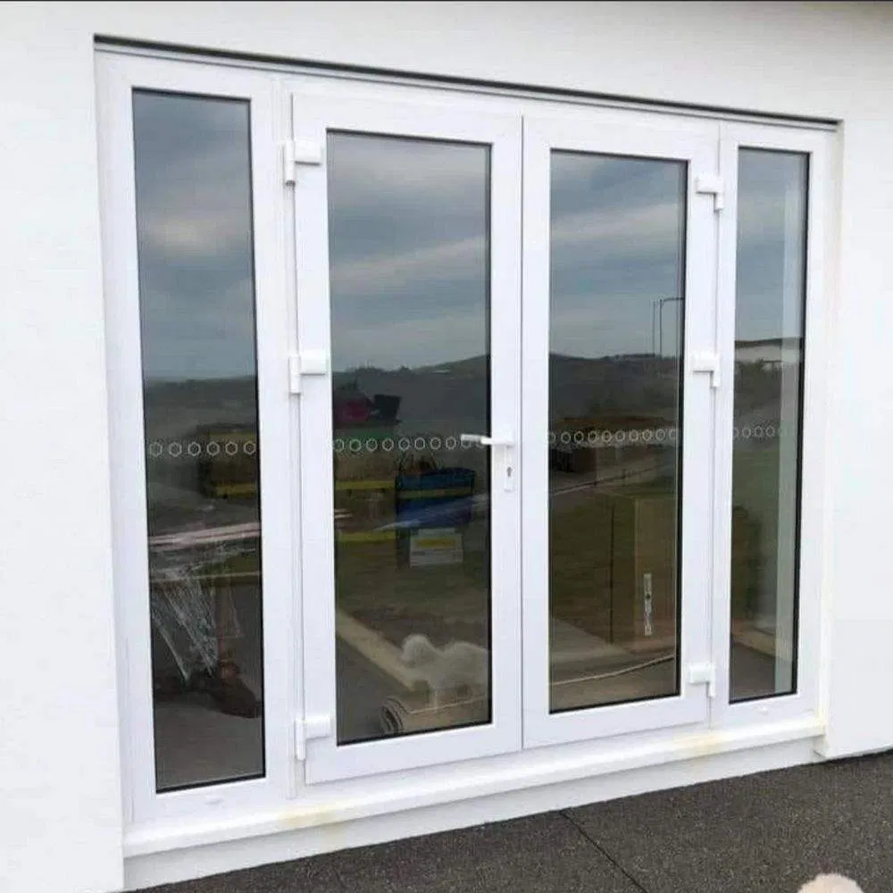 Conch UPVC Casement Door Custom Size Double Glazing for Residential Entrance