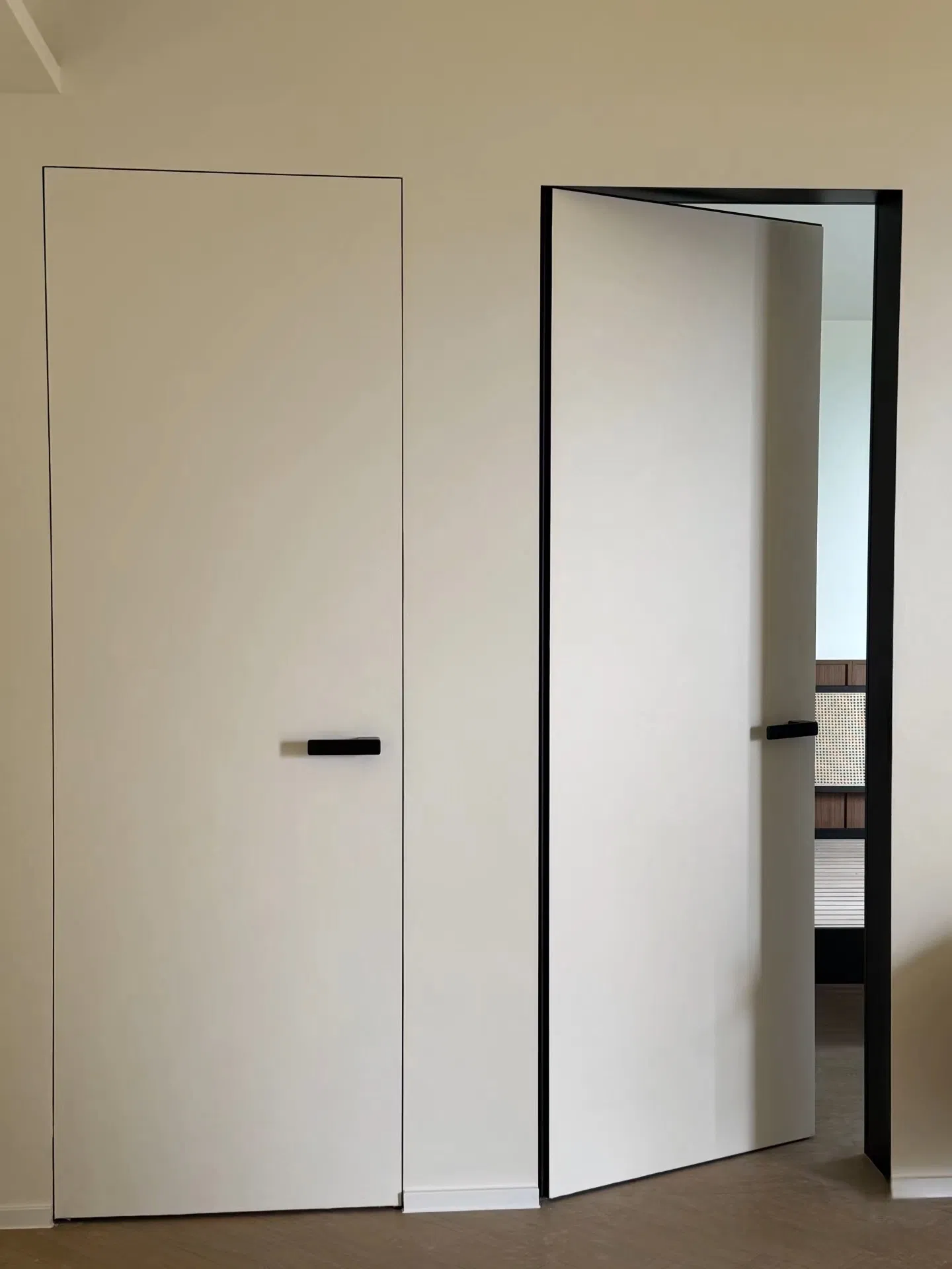 Interior Invisible Door Wooden Frameless Consealed Hidden Wooden Secret Doors for House