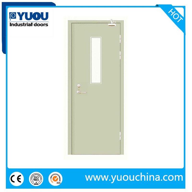High Quality China Standard Certification 90 180 Minutes Fire Rated Proof Glazed Metal or Stainless Steel Emergency Escape Exit Steel Door