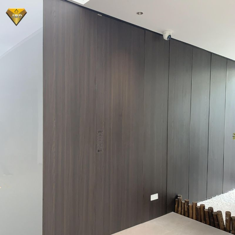 USA Minimalist Style Interior Frameless Wooden Door for Villa Internal Hidden Room Secret Doors Flush Frameless Invisible Door