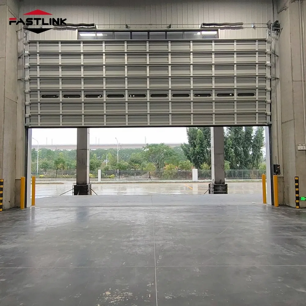 Fastlink Eco-Friendly Certification Aluminum Alloy Dust-Proof Electric Panel Lift Industrial Sectional Garage Doors