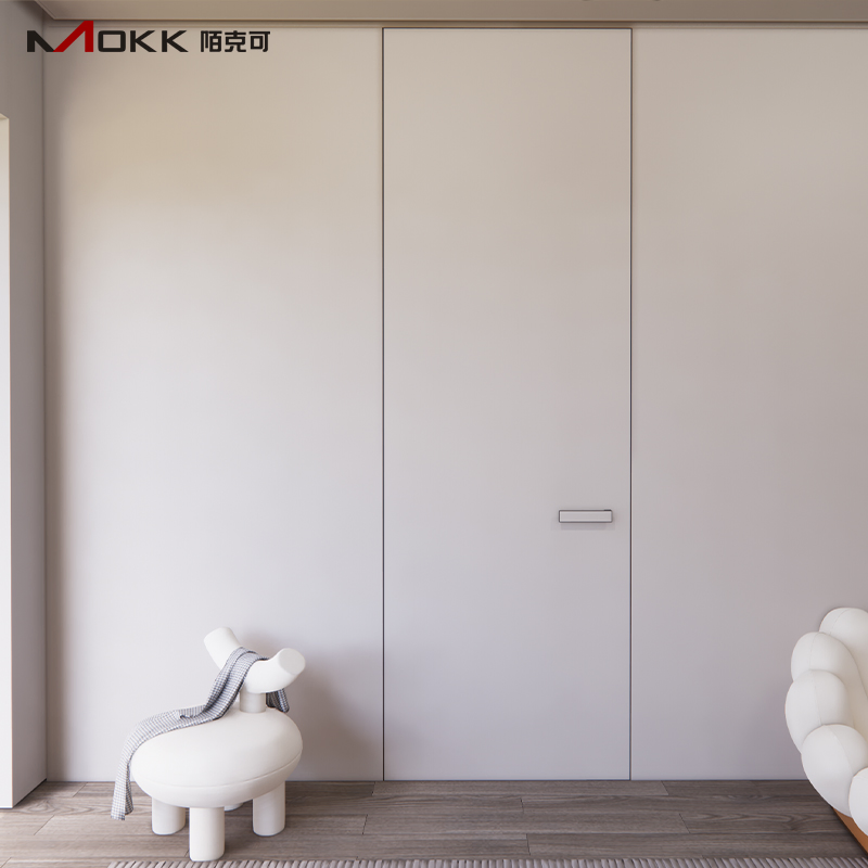 Aluminum Profile Invisible Flush Mounted High-End Secret Room Flush Frameless Hidden Door Invisible Door Aluminum Frame Aluminum Alloy Doors, Interior Doors