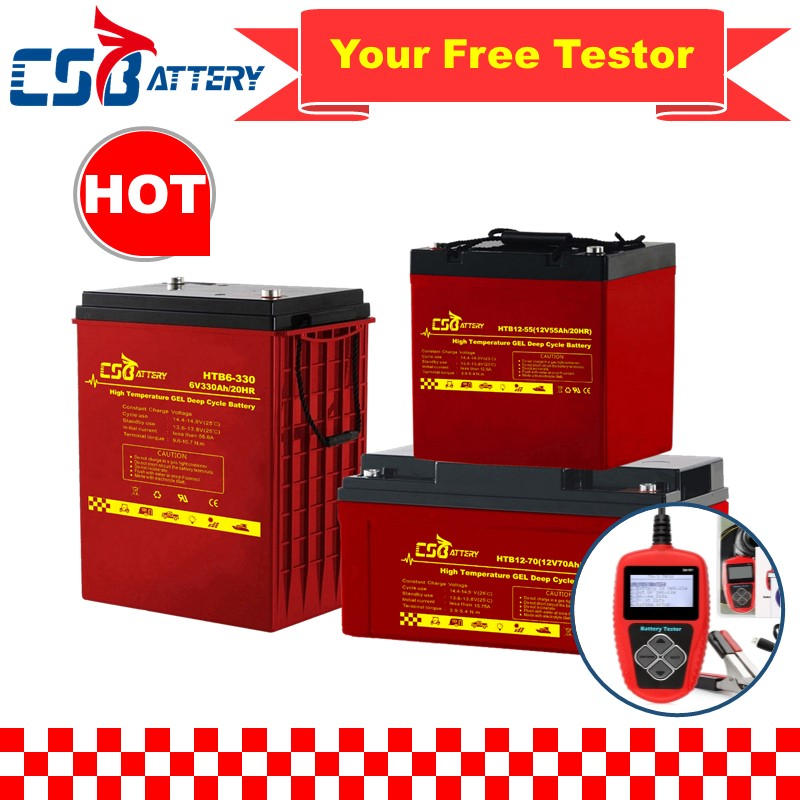 Csbattery 12V 100ah/150ah/200ah Deep-Cycle Gel Rechargeable Storage Battery for Solar Panel/Inverter/Power-Tool/UPS/Electric-Scooter/Bicycle/Vehicle/Pack/6V/Csb