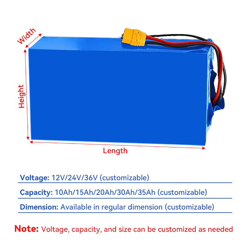 12V/24V/36V/48V/52V/60V/72V 15ah/20ah/30ah/40ah Li-ion Battery Pack for E-Bike E-Scooter Factory Direct