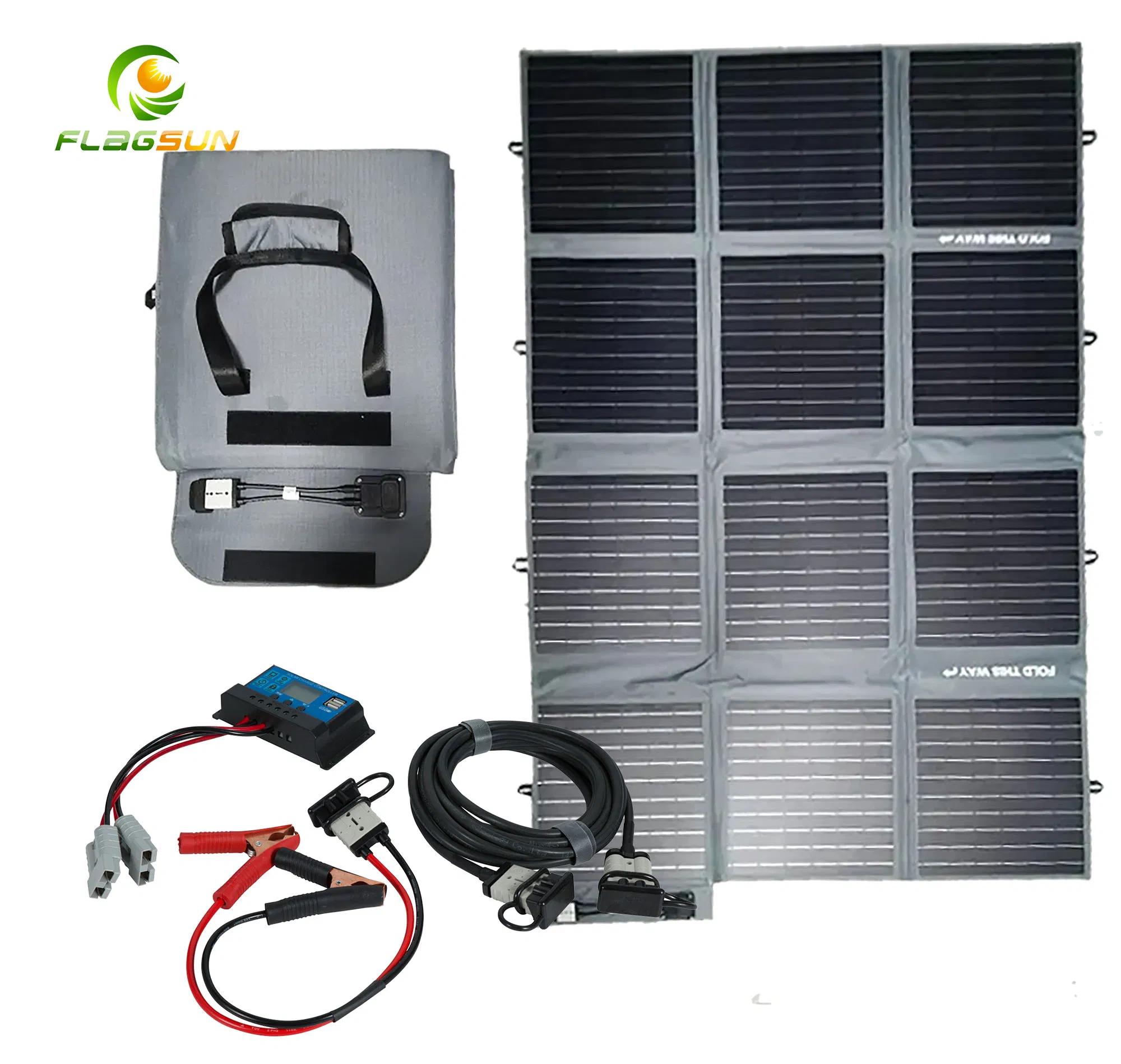 Hot Selling Portable Solar Charging System for Power Charing Outdoor with Charger and Battery