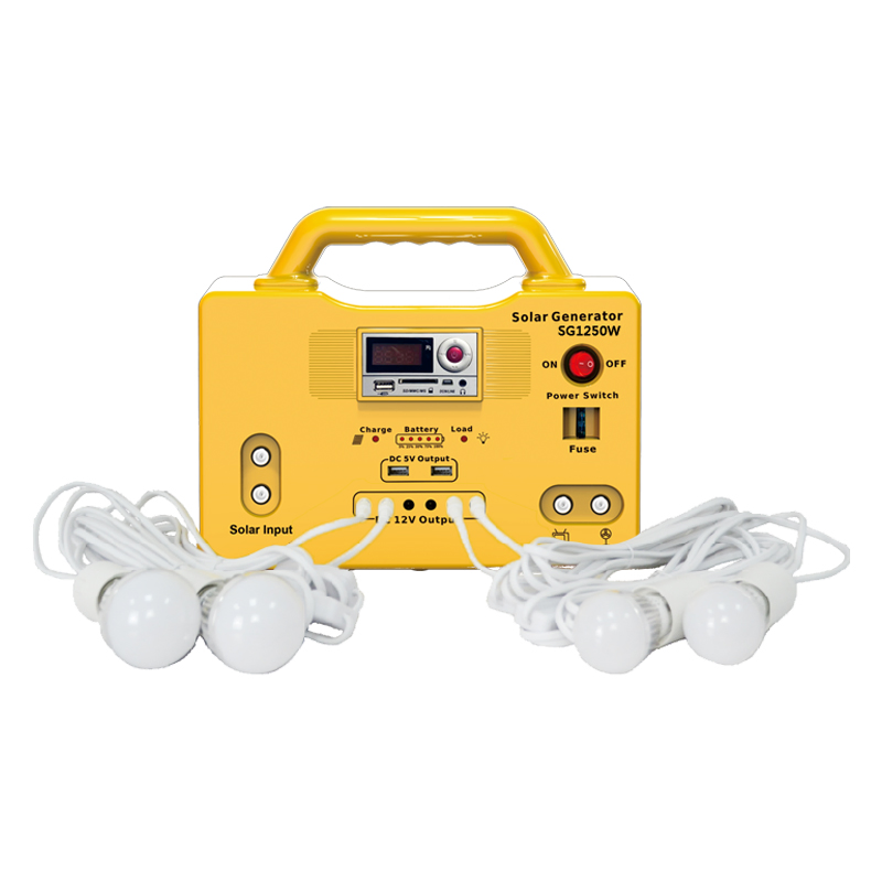 Emergency Solar System LED Bulbs MP3 Function Rechargeable Battery Portable Africa Pakistan Phone Charging Power System