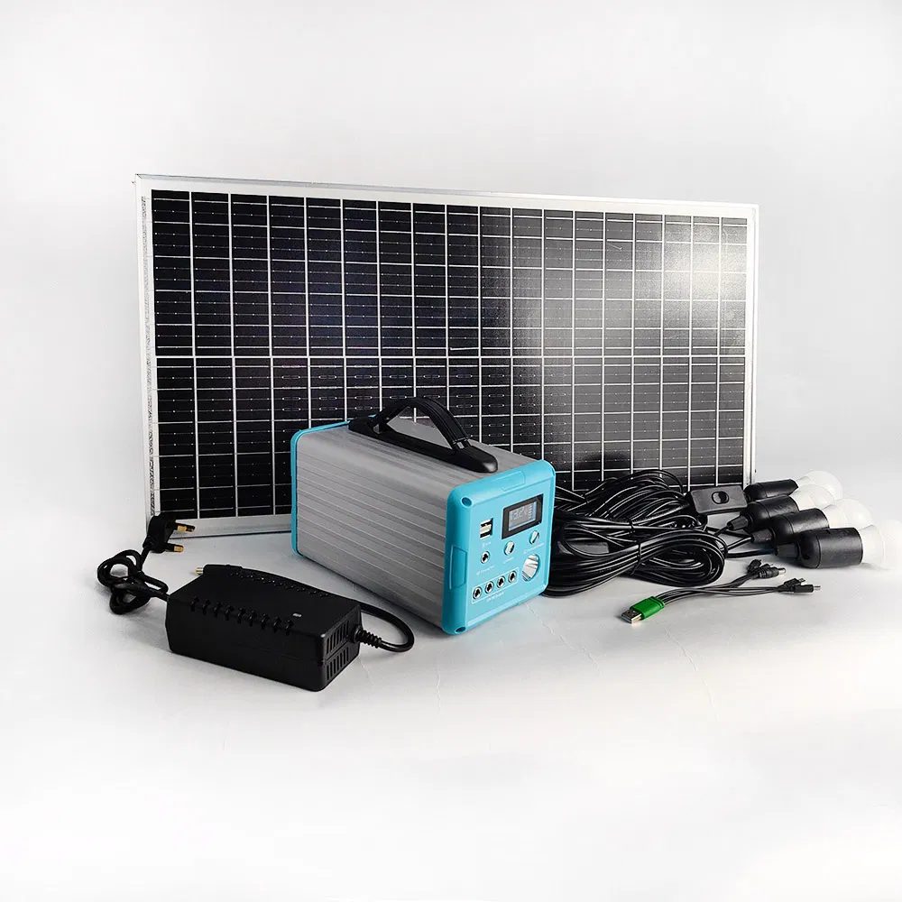 Wholesale Portable Solar Energy System with Built-in Battery Solar Home System Kits 4 Lamp and Phone Charging