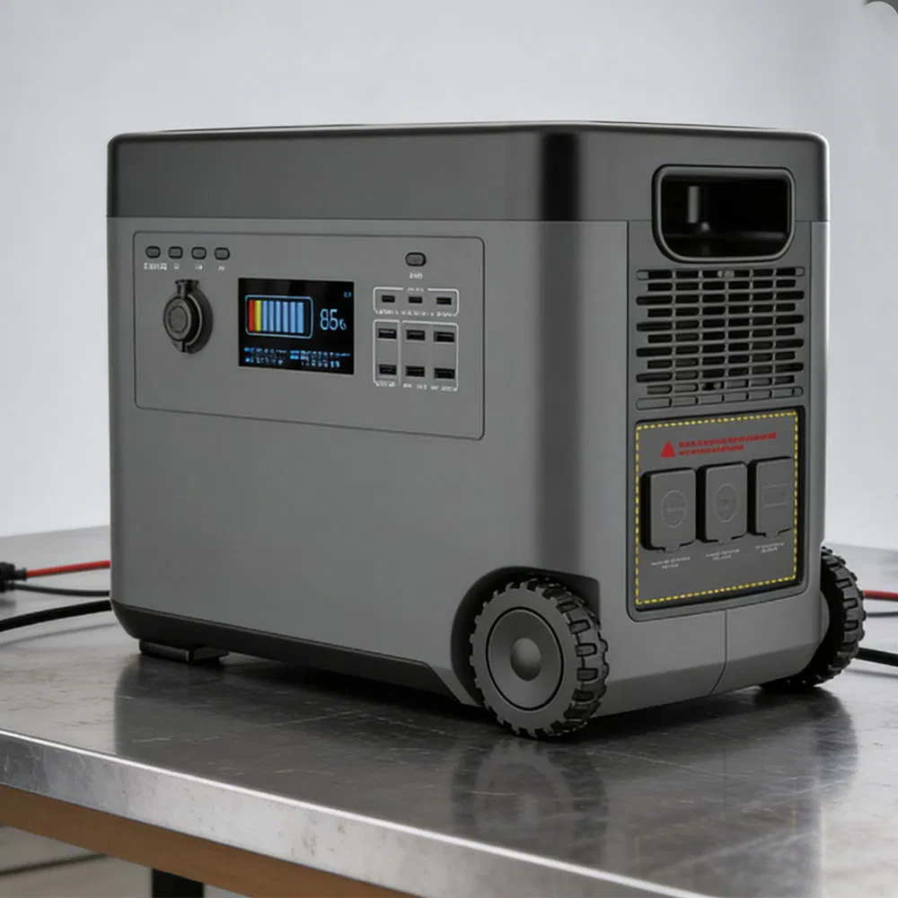 LiFePO4 Solar MPPT Pure Sine Wave 2500W-5000W Jump Starter Cell Storage System Outdoor Camping Backup Portable Power Station Energy Storage Battery