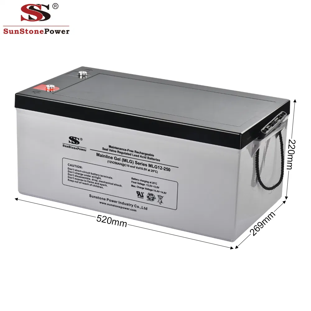 Solid Power 12V 250ah Gel Battery Solar Rechargeable Deep Cycle Battery