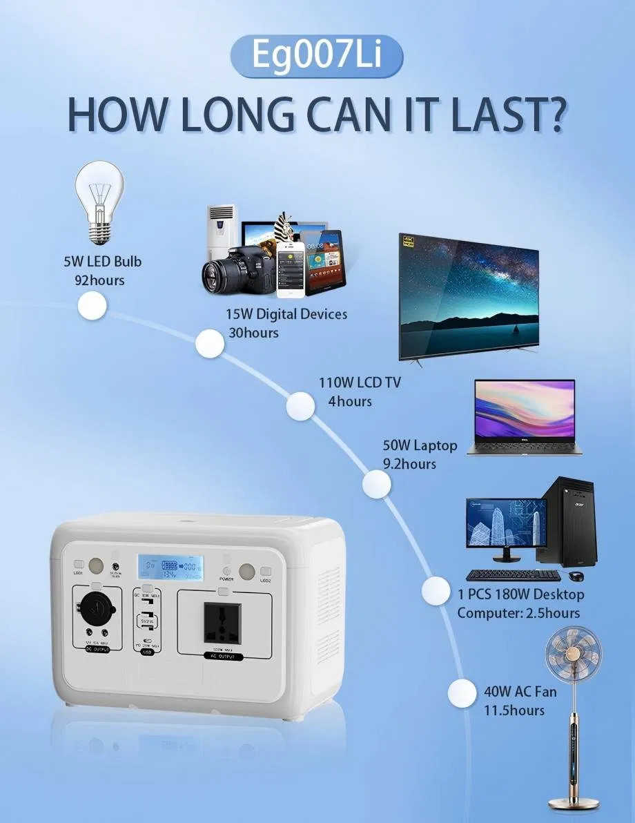 Outdoor 200W 300W 600W 1000W LiFePO4 Lithium Battery Camping Solar Generator Portable Power Station All in One 24V Power Generator