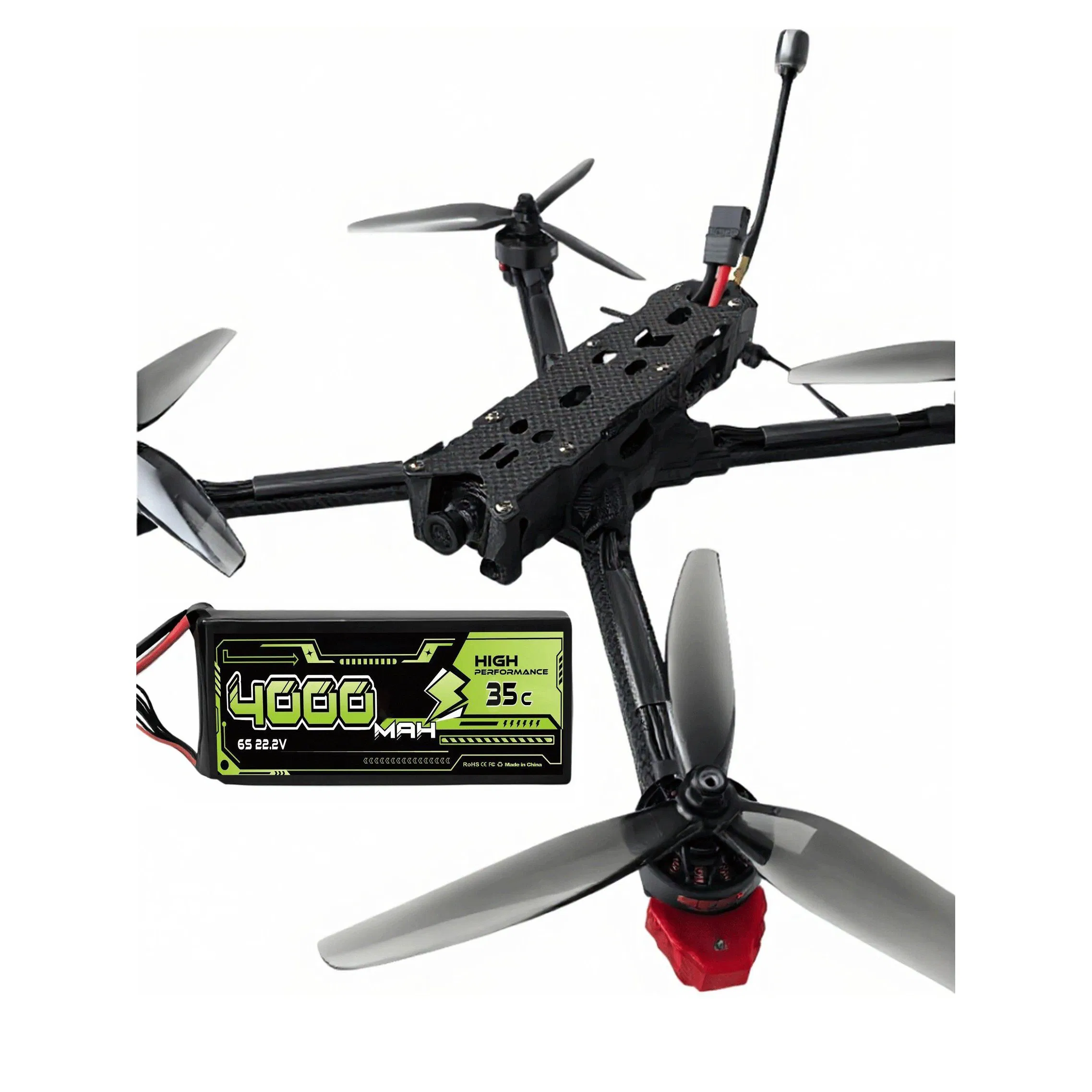 4400mAh 45c Temperature-Resistant RC Drone Lipo High Discharge Rate Short-Circuit Protection Fpv Battery