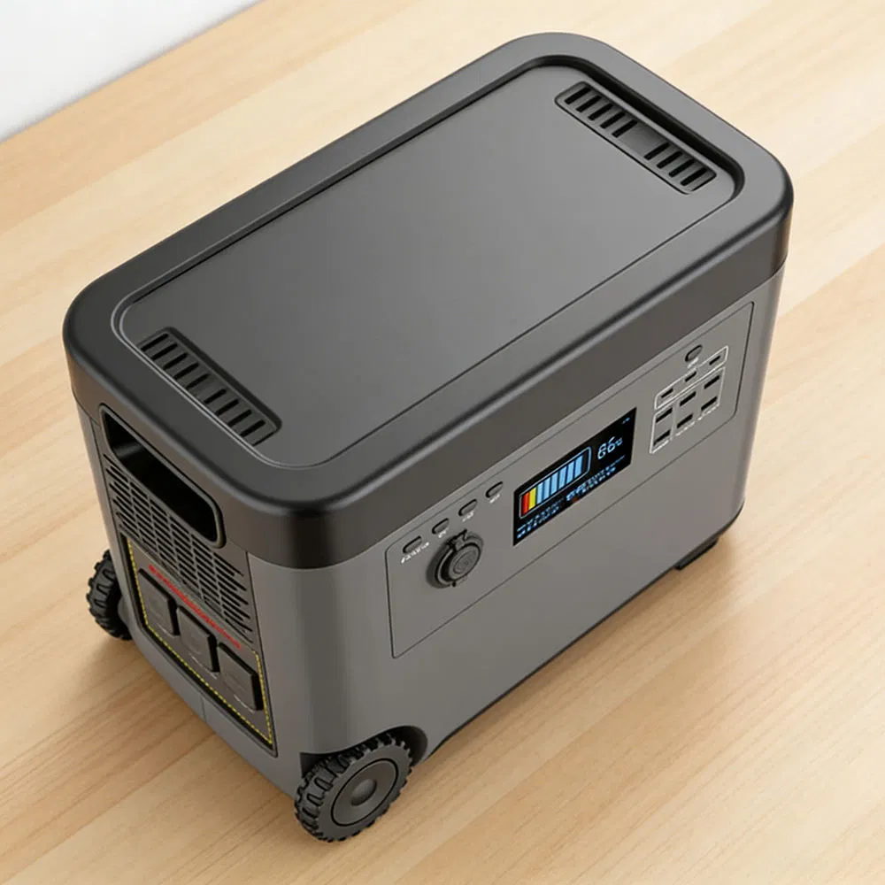 LiFePO4 Solar MPPT Pure Sine Wave 2500W-5000W Jump Starter Cell Storage System Outdoor Camping Backup Portable Power Station Energy Storage Battery