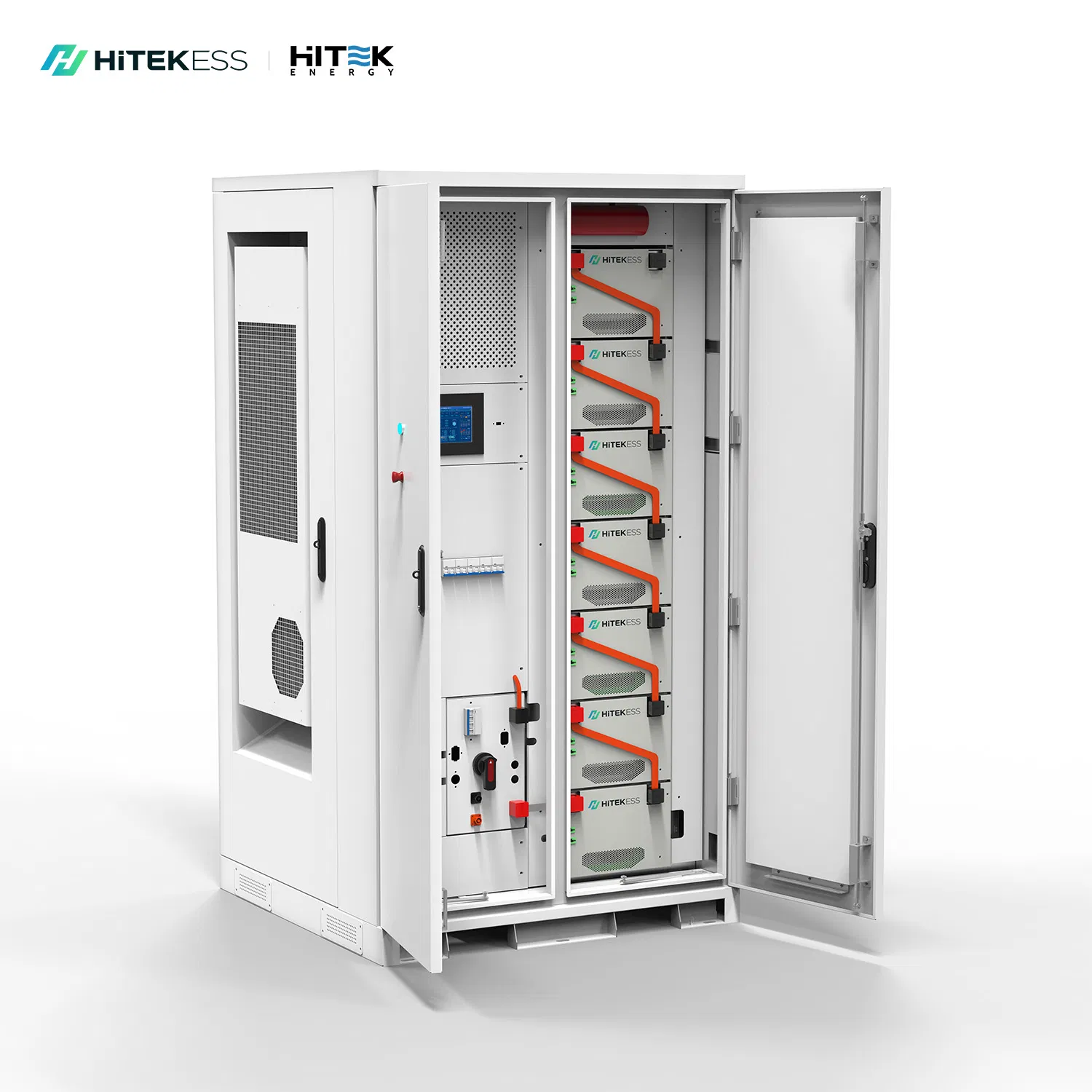 Hitek Energy IP65 Waterproof Outdoor Cabinet 30kw 50kw 105kwh 50kwh 60kwh LiFePO4 Battery Charging Safety Cabinet System