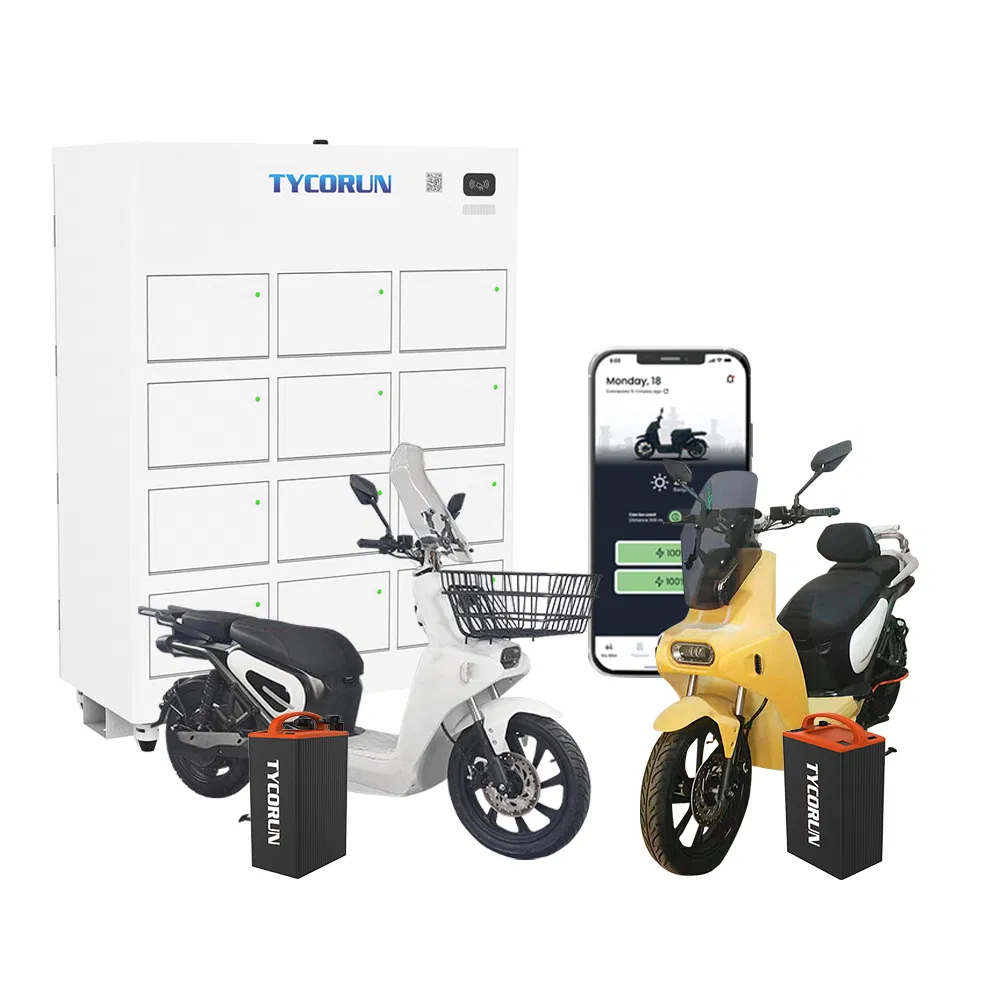 Tycorun Motorcycle Battery Charging System Station Takeout Battery Exchange 12slot Swapping Cabinet