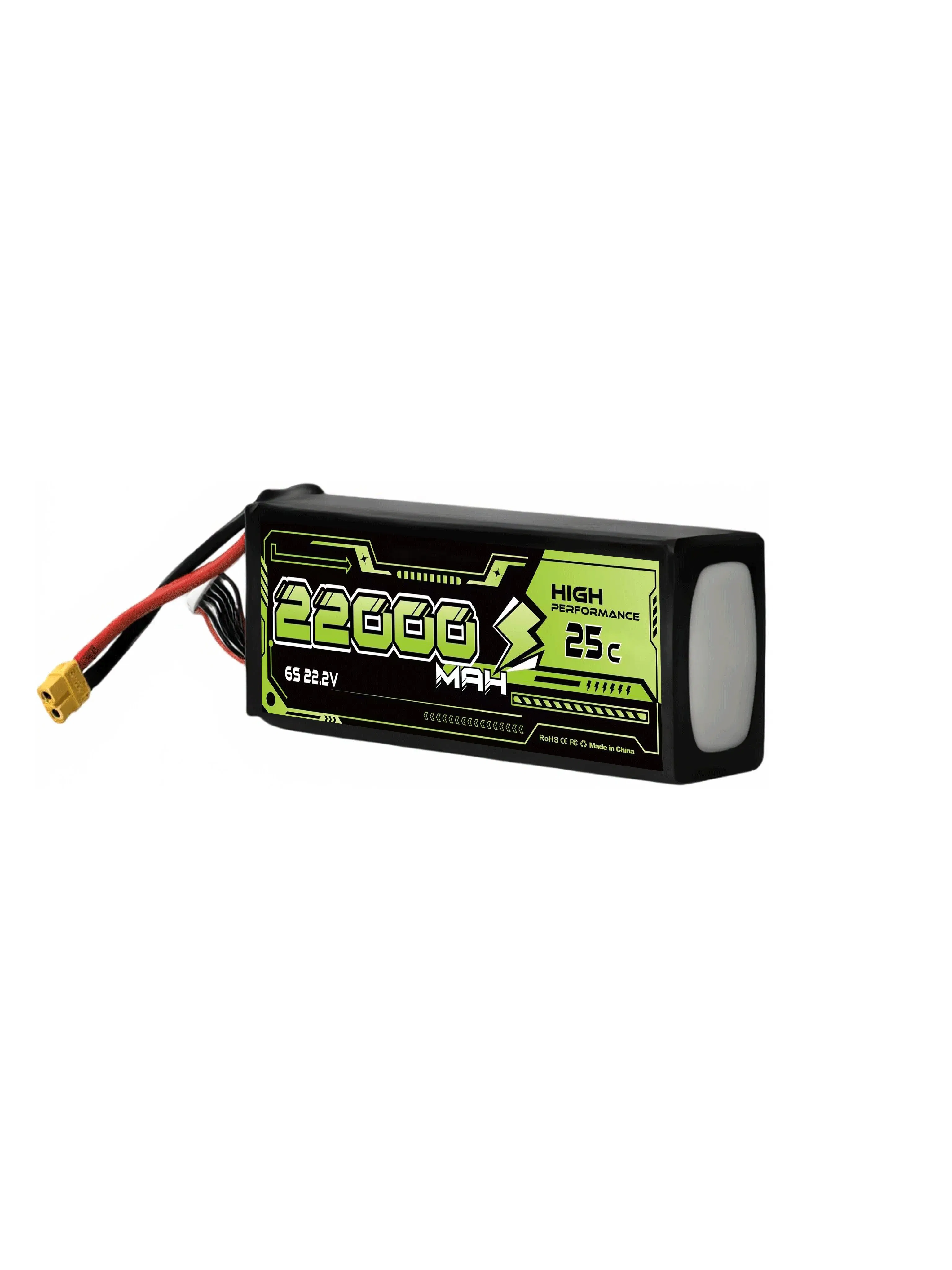 Drone Battery 25c 22000mAh High Discharge Rate Temperature-Resistant Fpv Racing Drone Kit Battery