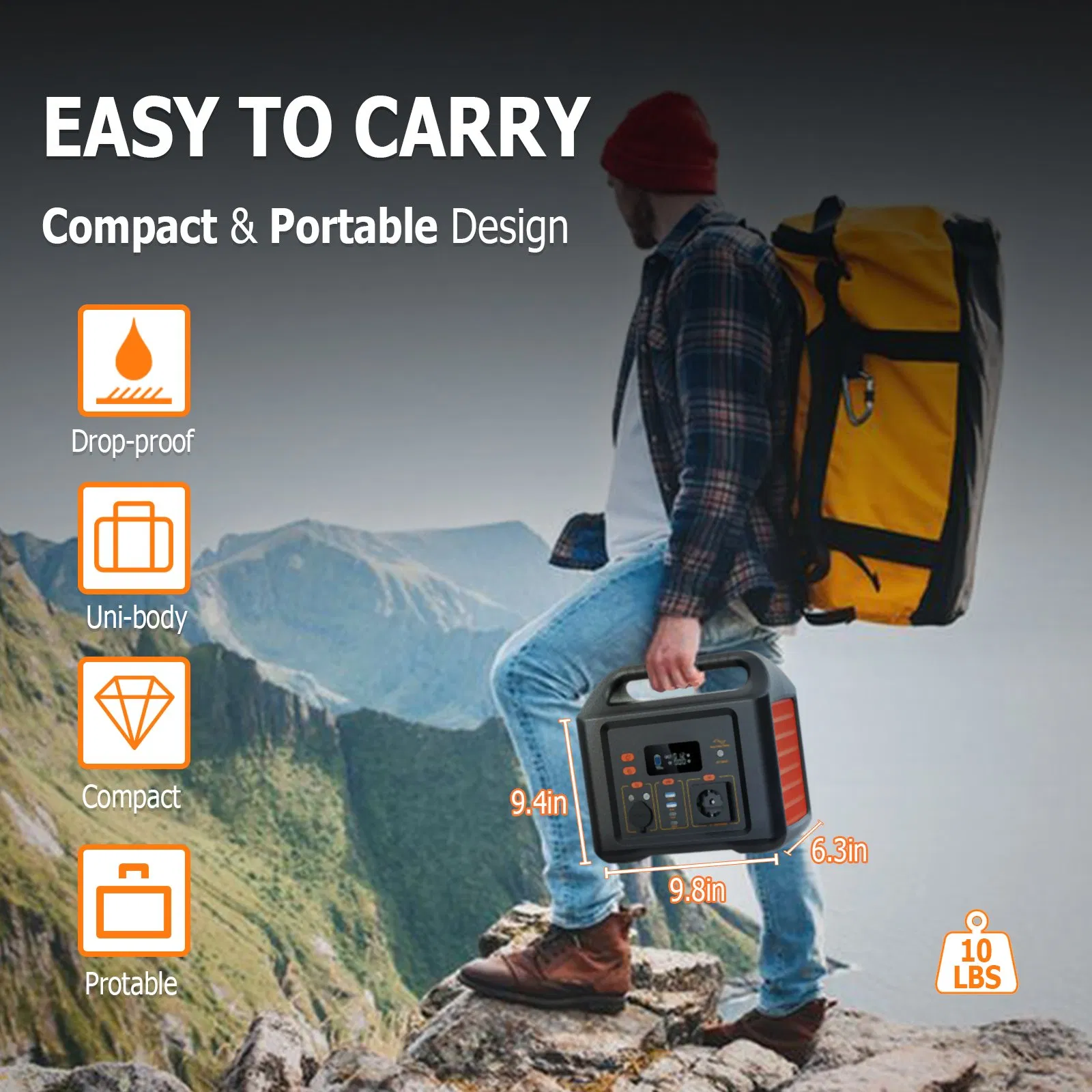 Hot Sale 600W 505wh Solar Generator Solar Power Generator Portable Power Station LiFePO4 Rechargeable Lithium Battery Pack