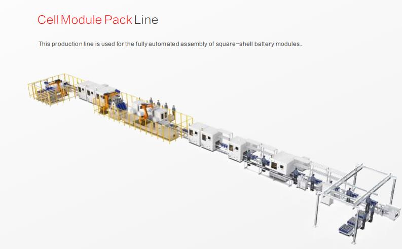 Hgtech Fully Automated Prismatic Cell Module Pack Assembly Lithium Battery Module Pack Assembly Line