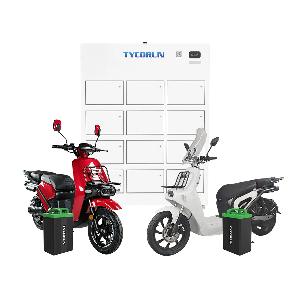 Tycorun Motorcycle Battery Charging System Station Takeout Battery Exchange 12slot Swapping Cabinet