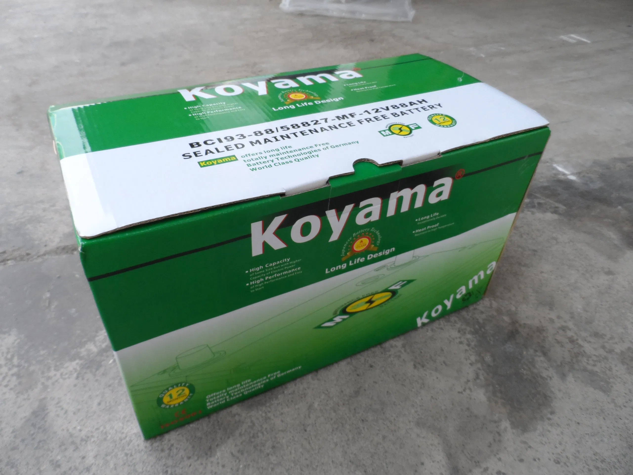Koyama 12V 88ah SMF Automotive Car Battery for Starting Vehicle