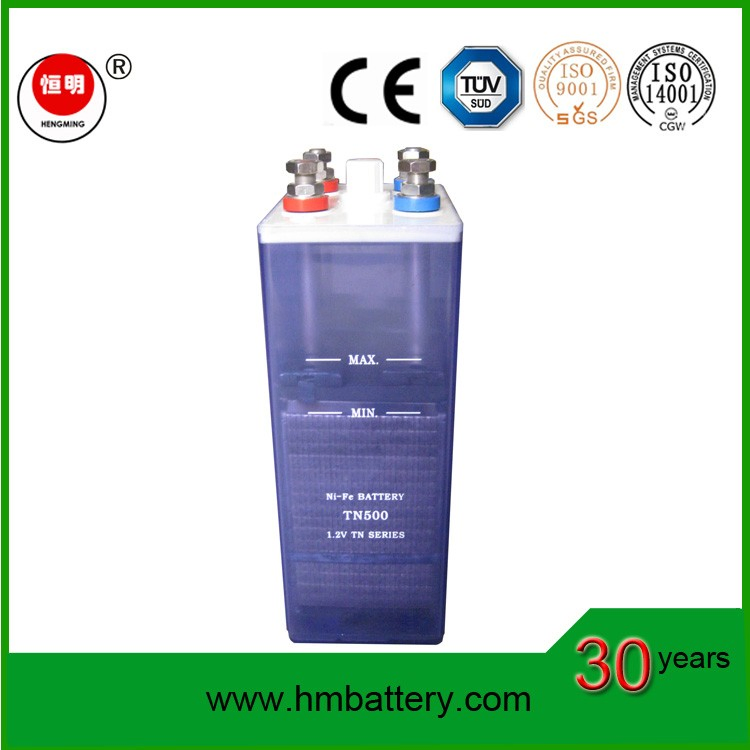 1.2V/200ah 500ah Nickel Iron Battery Industrial-Energy-Storage UPS/Backup Solar-Panel-Power-Battery