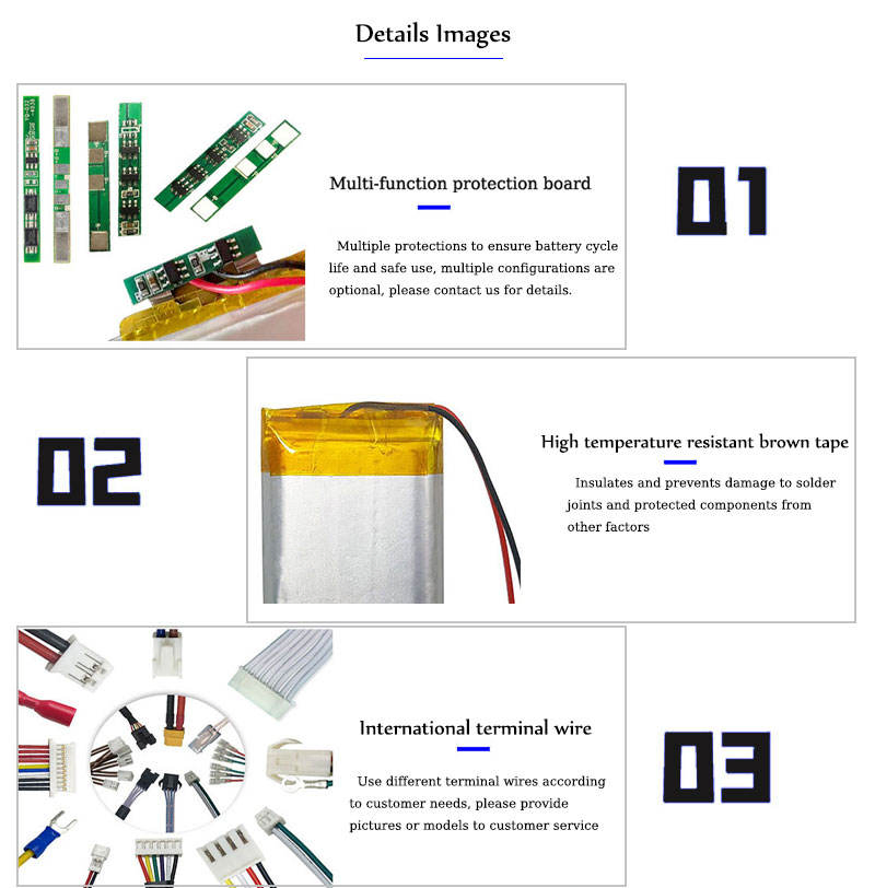 High-Temperature Resistant 3.7V 124545-3500mAh Polymer Lithium Battery, Used for Beauty Devices