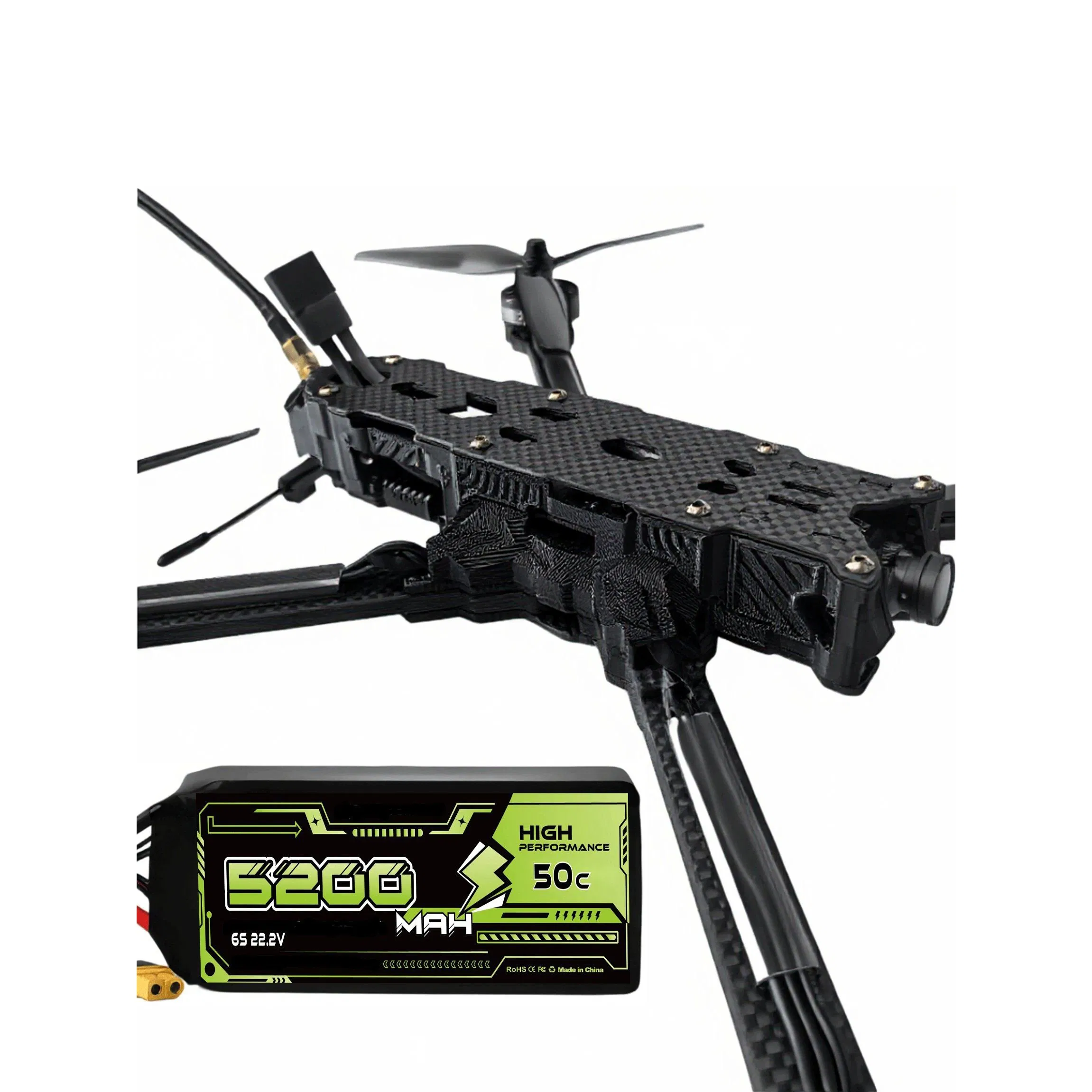 Drone 45c-5700mAh Temperature-Resistant Fpv Racing High Discharge Rate Lipo Battery