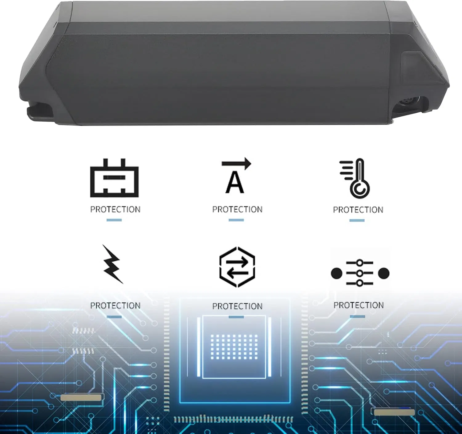 Electric Bike Battery Pack High-Capacity Ncm Reention Dorado Ebike Battery Pack - 21700 Samsung30ah, Compatible with 250W-1500W Motors