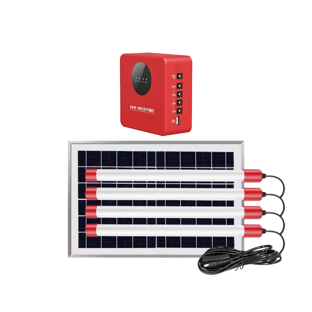 off Grid Home Power Supply Solar Lighting Kit with Lithium Battery Backup Charging System