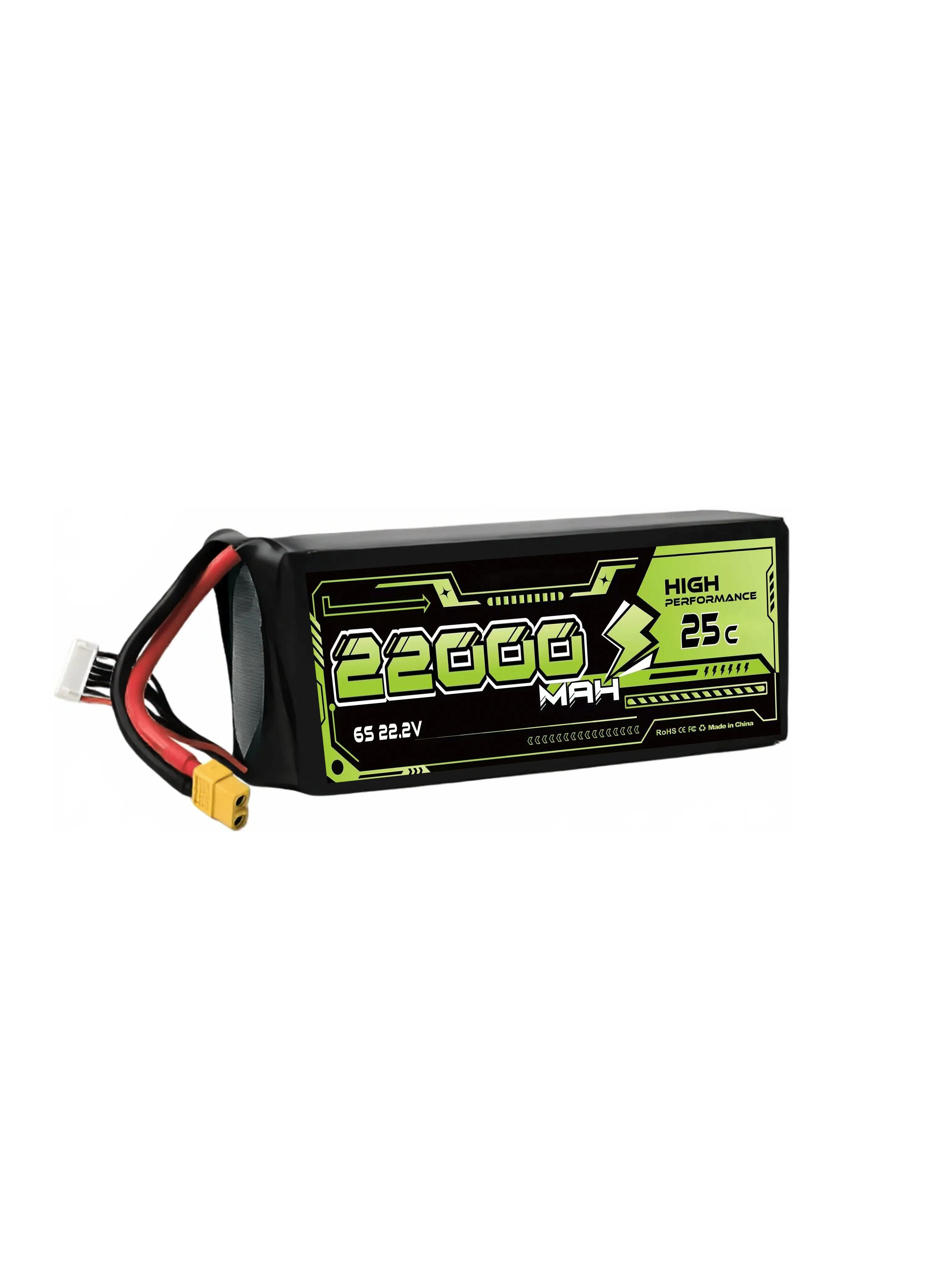 Drone Battery 25c 22000mAh High Discharge Rate Temperature-Resistant Fpv Racing Drone Kit Battery