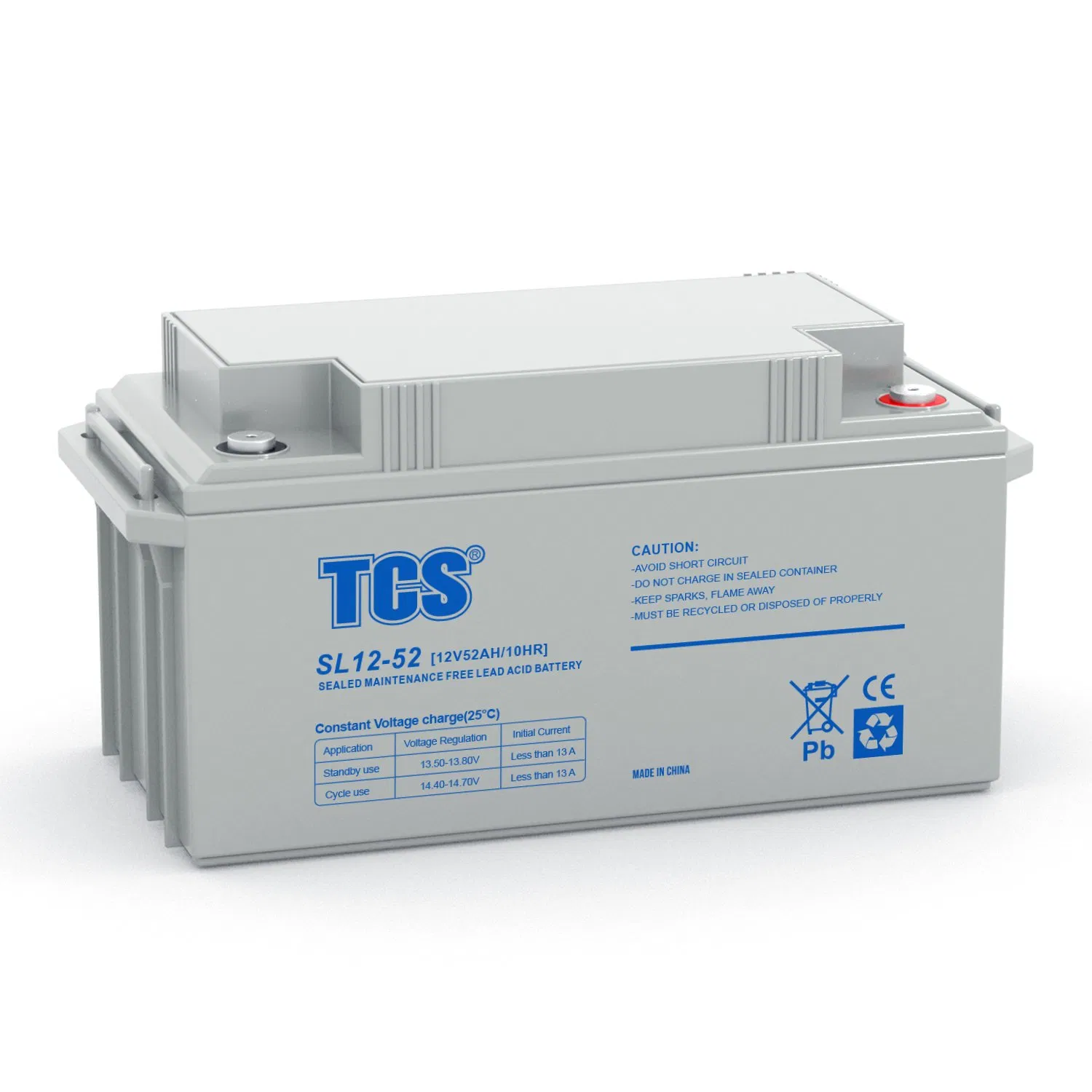 Tcs SL12-52 12 Volt 52ah Industrial Energy Small Power Backup for Home 12 Volt Sealed Rechargeable Battery