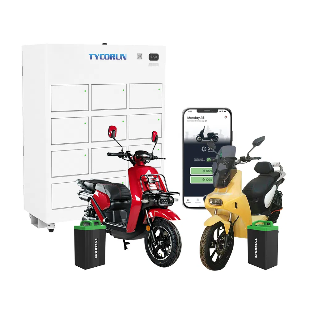 Tycorun Outdoor Solar New Swappable Battery Swap System Station with Rechargeable Lithium-Battery