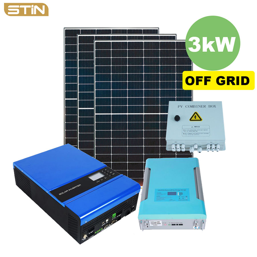 3kw Solar Energy Charging Systems with Inverter and Battery for America Market with 120V Output