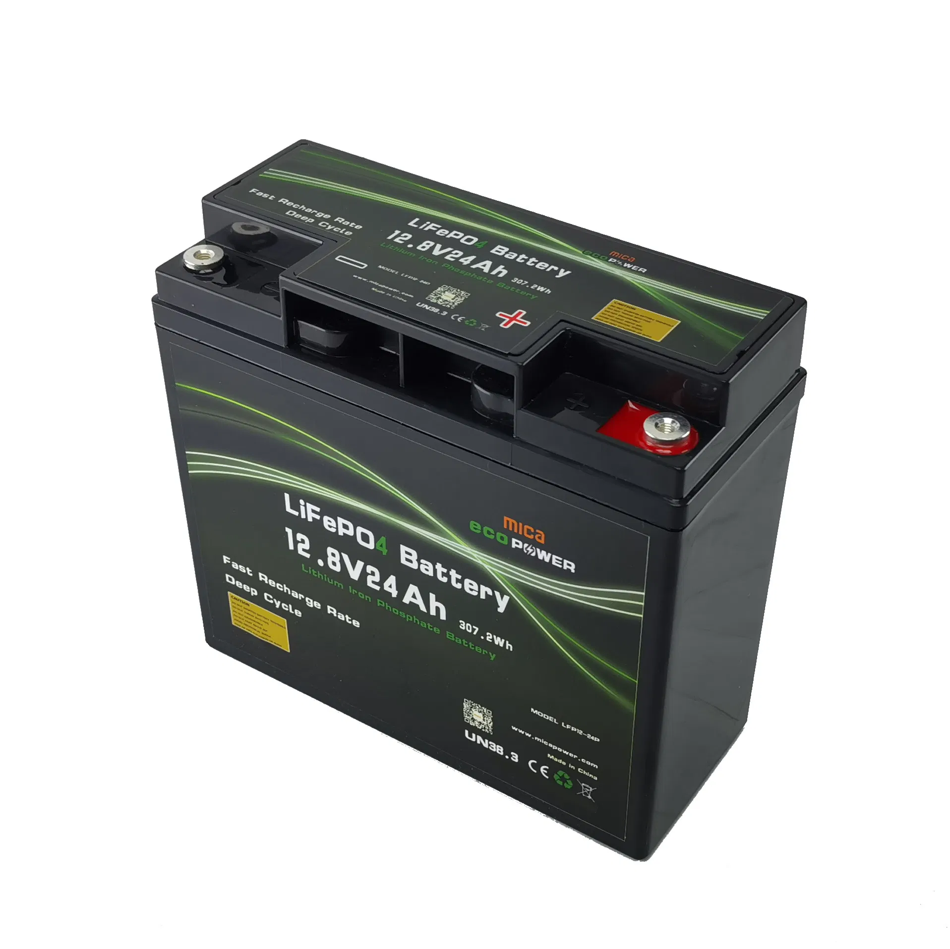 Super Power Electric Bike Scooter 12V 24ah Lithium Iron Phosphate Battery Pack Solar Emergency Power System