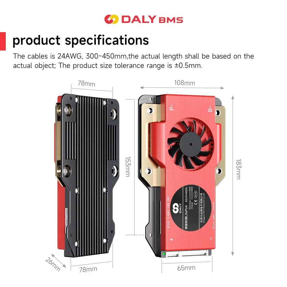 Daly BMS S Series Battery Management System 13s48V 300A for Folklift Agv