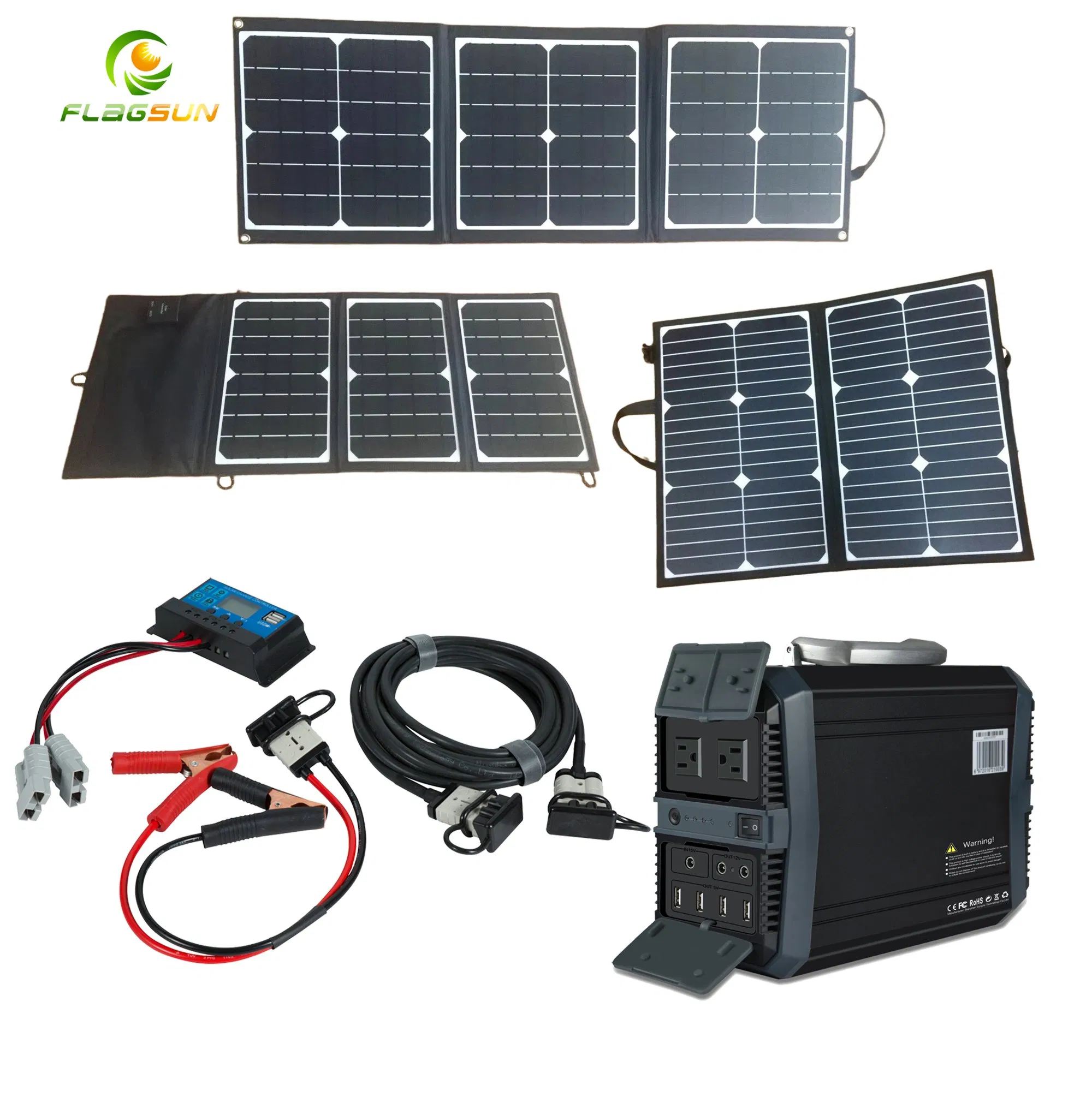 Hot Selling Portable Solar Charging System for Power Charing Outdoor with Charger and Battery