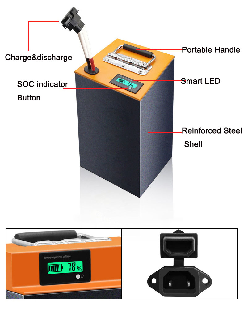 Long Range 250-300km Delivery Special Use Best 60V 100ah Electric Motorcycle Battery Pack with Sale Price