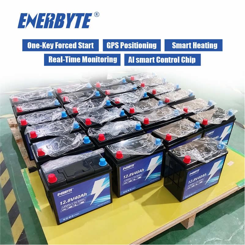 12V 40ah LiFePO4 Car Battery, 660CCA Deep Cycle Automotive Starting Battery, IP66 Waterproof Maintenance-Free Replacement Battery for Cars, Trucks, Suvs and Rvs