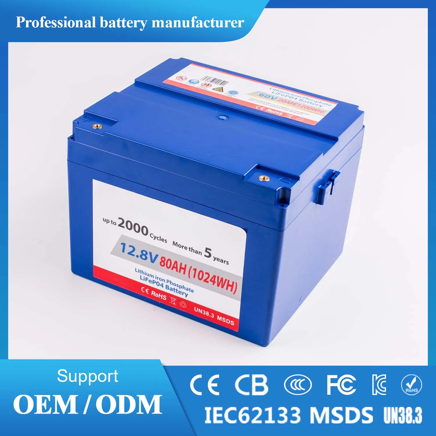 High Performance 12.8V 7-30ah LiFePO4 Battery for Industrial UPS Data Center Backup Power Lead Acid Alternative