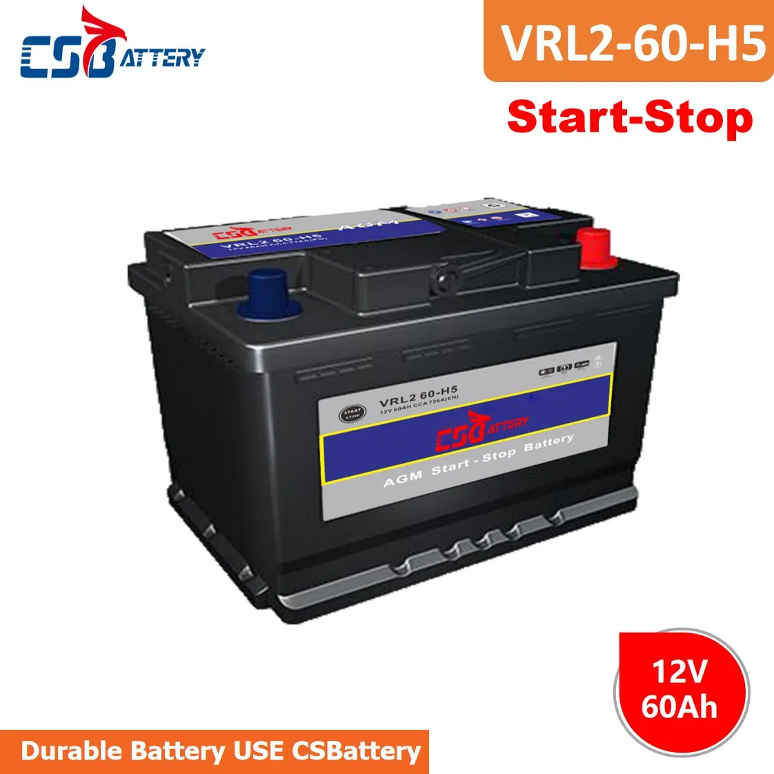 Csbattery 12V92ah Bateria SMF Starting Start-Stop Car AGM Battery for on-Board-Electronics/Automotive/Winches