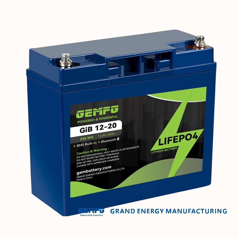 GEMFG High Standard 12V 20Ah LiFePO4 Lithium Iron Phosphate Battery 12Volts Battery