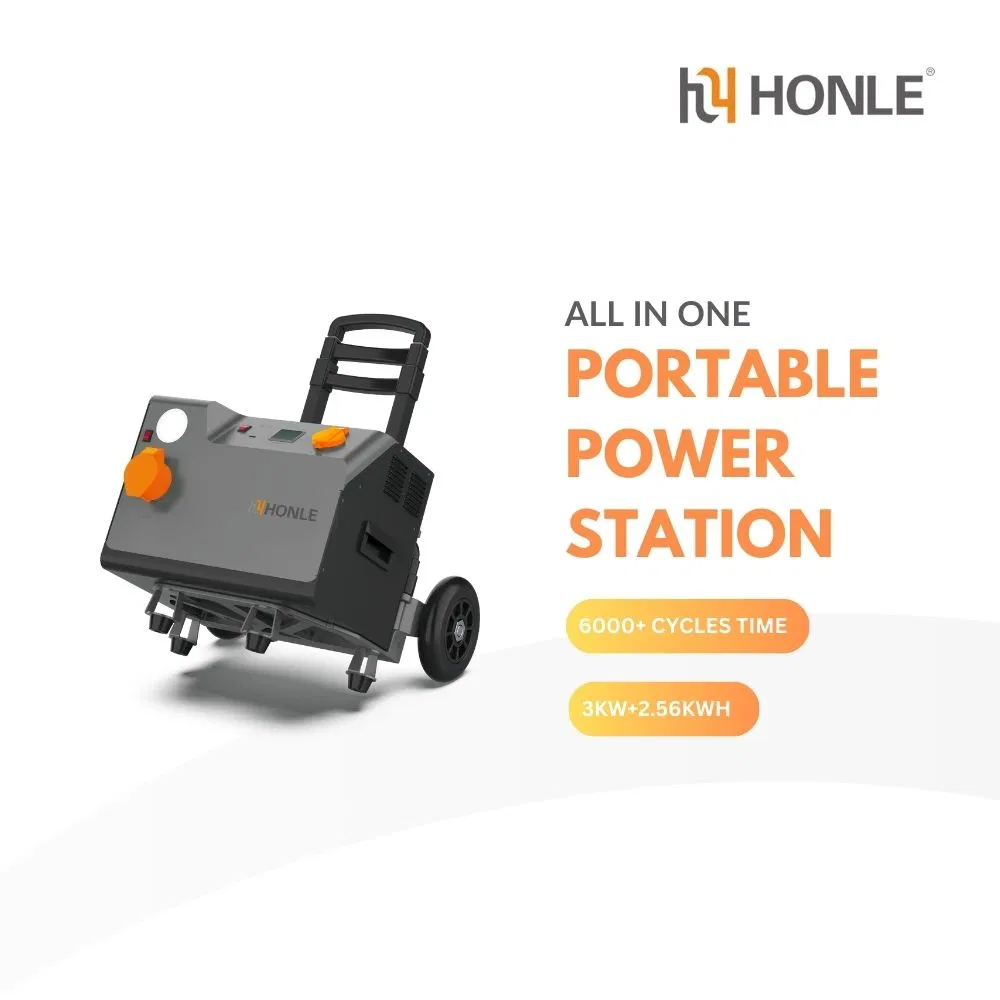 Honle Portable Solar Generator Power Station 3000W Solar Portable Generator for Home and Outdoor Use Solar Battery