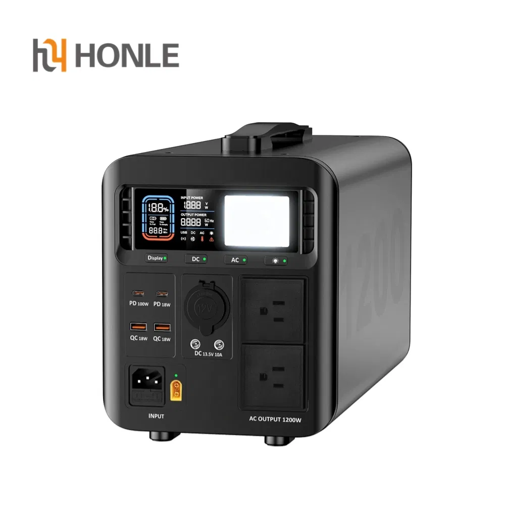 Honle Solar Portable Power Bank Solar Generator Power Station Camping Backup with Solar Panel Portable Power Bank Solar Battery