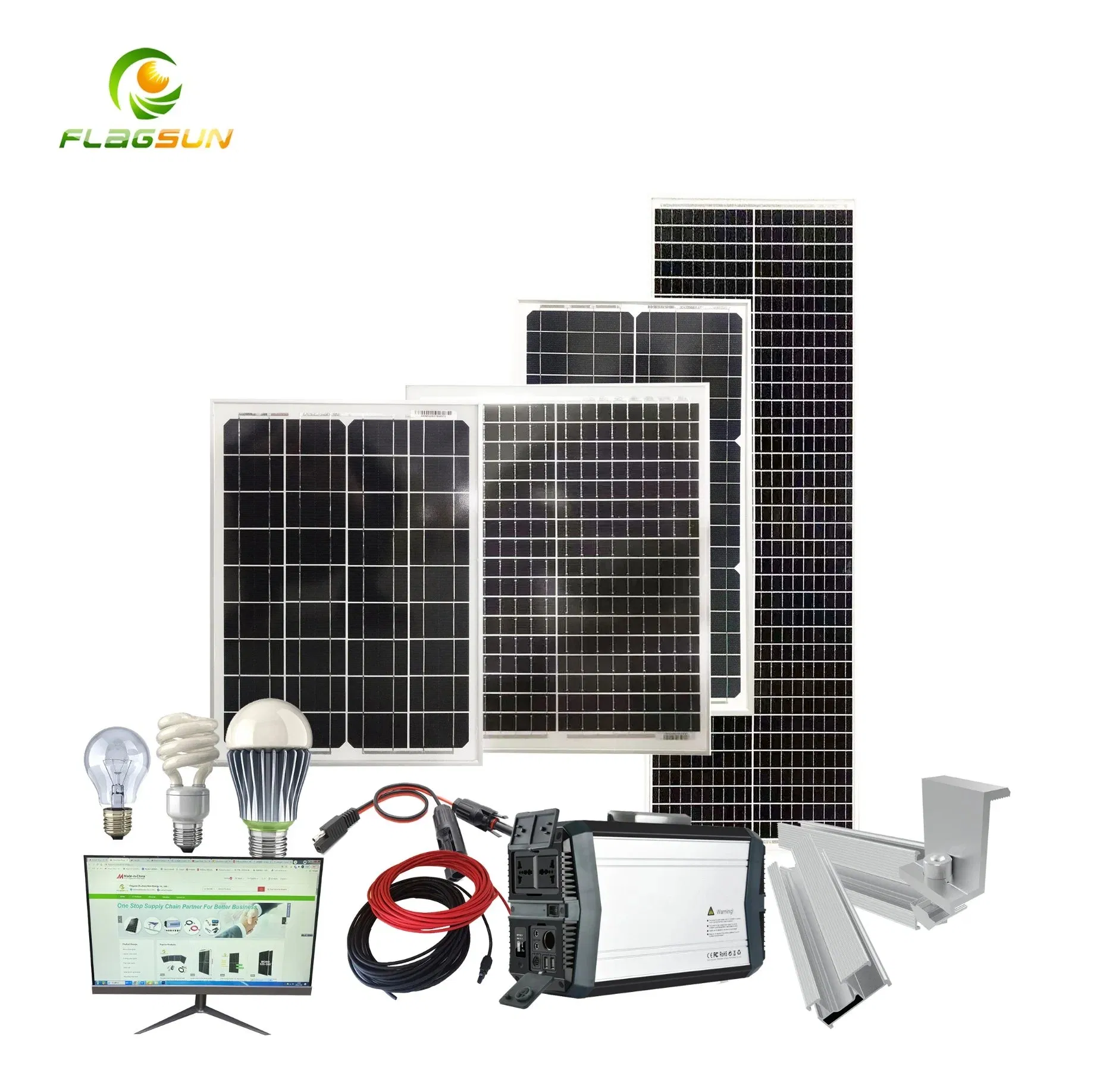 Hot Selling Portable Solar Charging System for Power Charing Outdoor with Charger and Battery