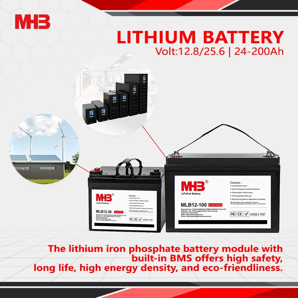 Mhb Energy Storage UPS LiFePO4 12V 100ah BMS Phosphate Lithium Iron Battery